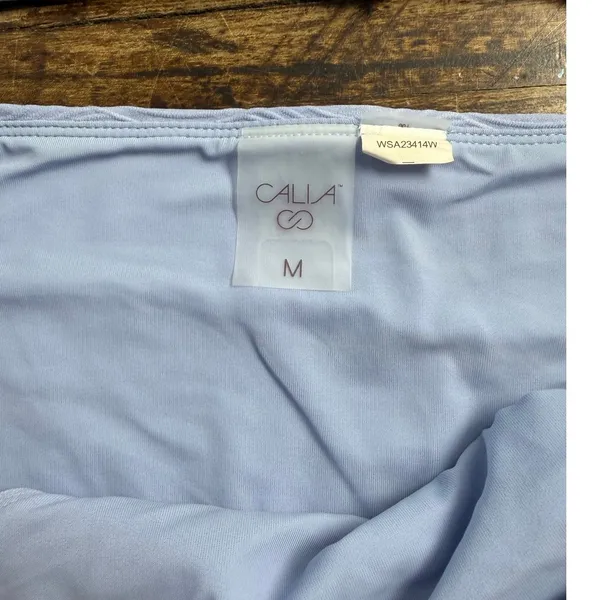 Calia 2pc Tie Back high‎ waisted Bikini size medium Blue - Image 2