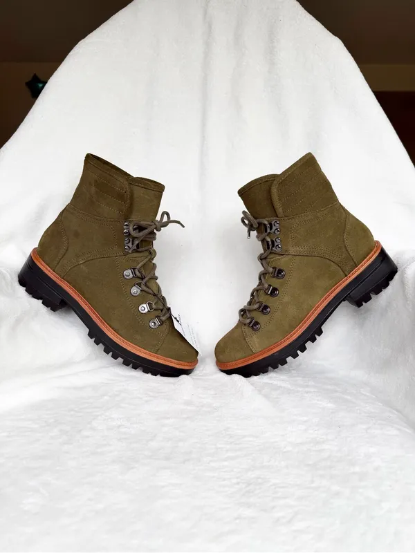 Marc Fisher Women's Iston Boots "Dark Green Suede" Size 6.5 - Image 4