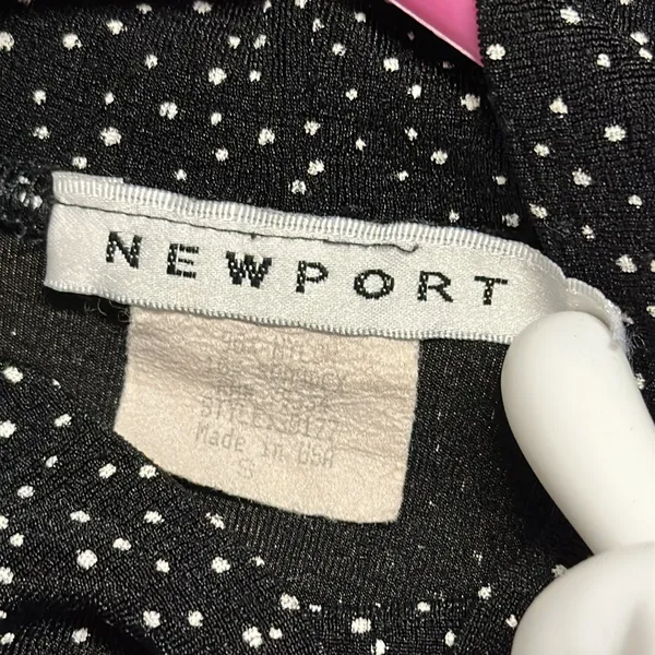 Newport Starry Night Mock Neck Long Sleeve Lightweight Bodycon Nylon Top Small - Image 8
