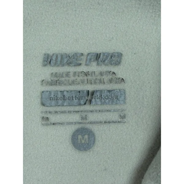 Nike Pro Dri-FIT 1/2 Zip Long Sleeve Top Womens Medium Beige Athletic - Image 3