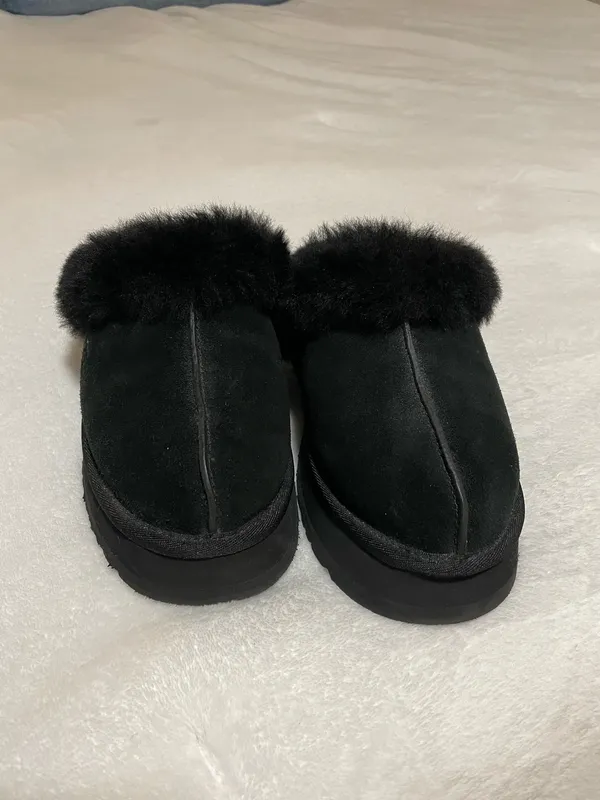 UGG Black Platform Slippers Disquette - Image 3