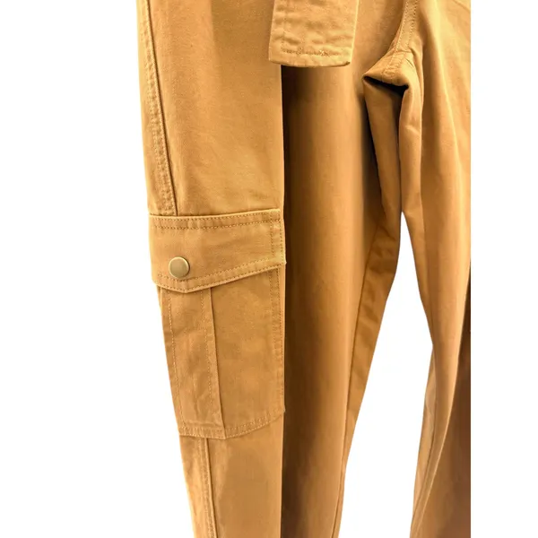 Anthropologie Jessy‎ B Cedar Brown Paperbag Waist Cargo Pants Large NWT Casual - Image 2