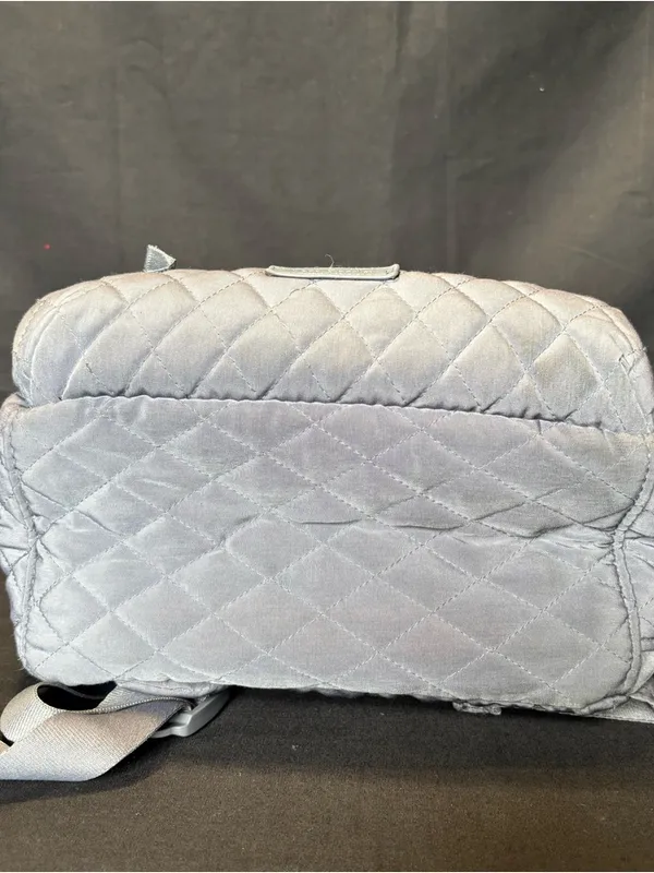 Vera Bradley Essential Compact Quilted Light Gray Mini Backpack - Image 6
