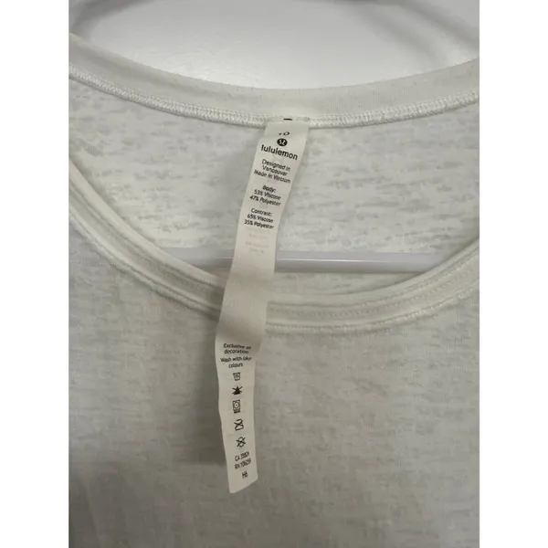 Lululemon Sweetest Day Long Sleeve Burnout Asymmetrical Top Size 10 - Image 4