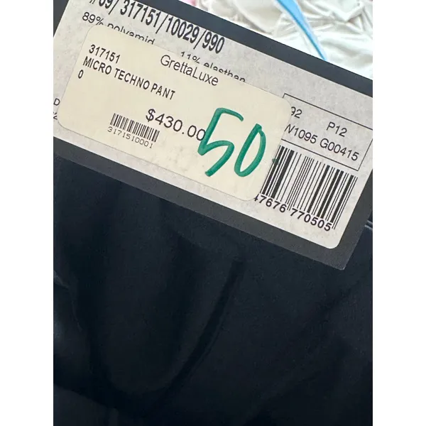 Strenesse Gabriele Strehle Black Micro Techno Pant Size 0 NEW WITH TAGS - Image 7