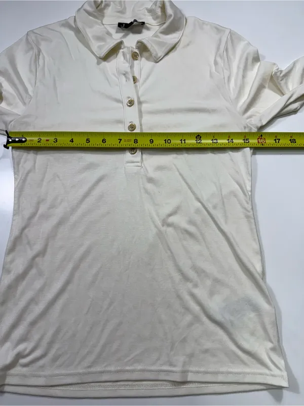 J. Crew Ivory Button-Henley Long Sleeve Top - Image 4
