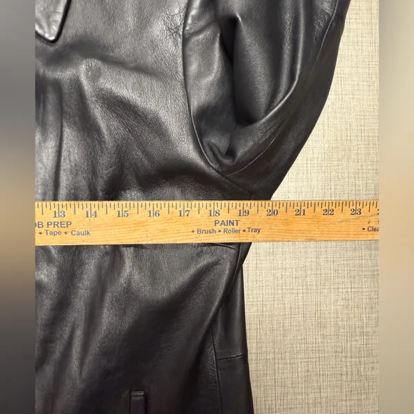 Valerie Stevens Jacket Womens‎ Size M Black Lambskin Leather Zip Front - Image 7