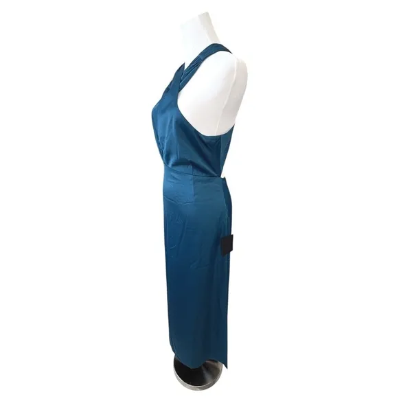 Lulu's Truly Picturesque Dark‎ Blue Teal Open Back Dress XL Cocktail Wedding NWT - Image 4
