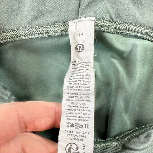 Lululemon 14 License‎ to Train High-Rise Tight Logo Waistband Grey Eucalyptus - Image 7