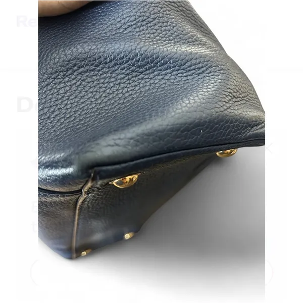 Michael Kors Deep Blue Saffiano Leather Over Shoulder Handbag with Gold Hardware - Image 6