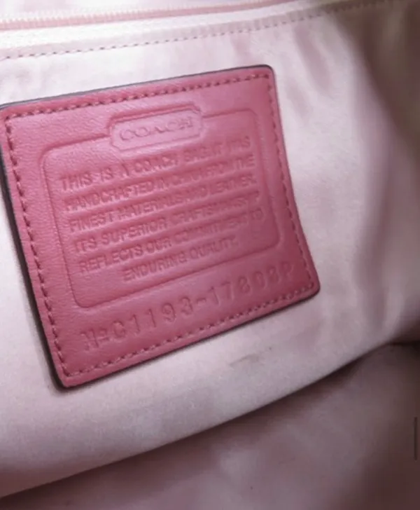 Coach Chelsea Reese Convertible Satchel 17803 Pink Leather Shoulder Bag Purse - Image 7