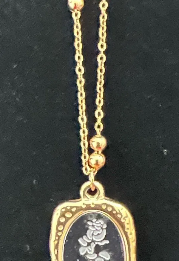 Gorgeous Rose Titanium Steel “18 Pendant Necklace - Image 3