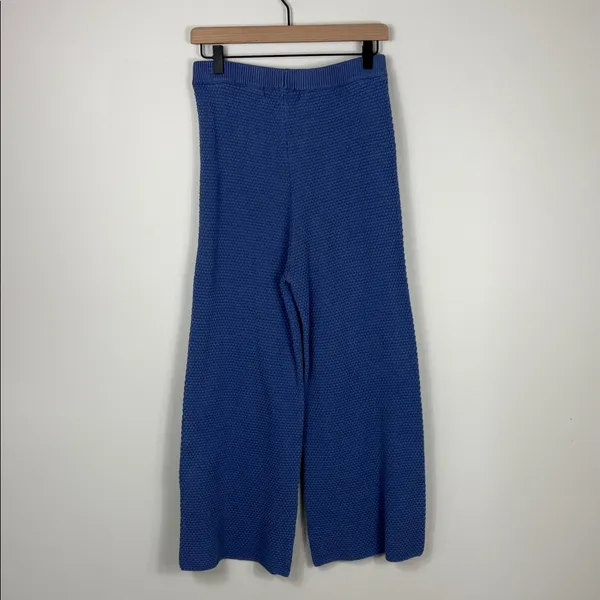 Free People Beach Hailee Wide Leg Pants Knit Women’s Size Small Periwinkle Blue - Image 8
