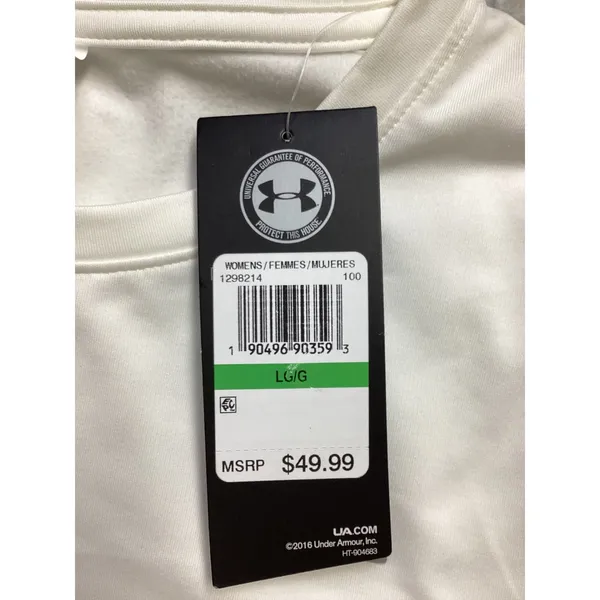 Under Armour Womens ColdGear Long Sleeve Fitted Base Layer White 1298214-100‎ L - Image 3