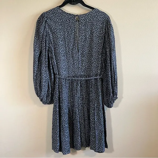 ✨ Abercrombie & Fitch Gray Black Leopard‎ Cheetah Mini Dress XS - Image 9