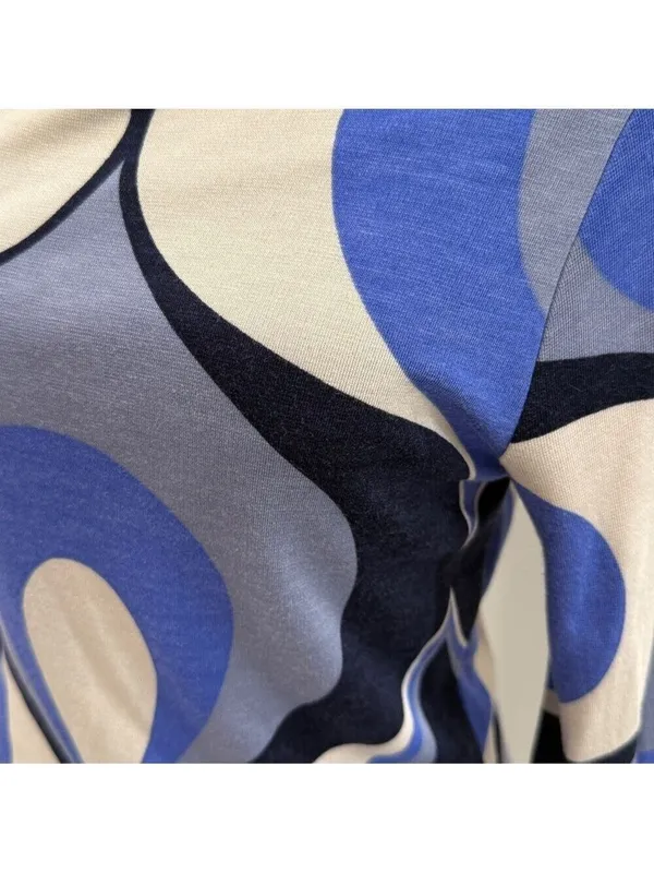 Boden mod swirl half sleeve knee length midi dress retro size 6 R - Image 2