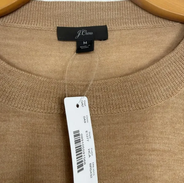 J.Crew Merino wool Tippi sweater Light Brown Lightweight NWT Women’s Medium - Image 4