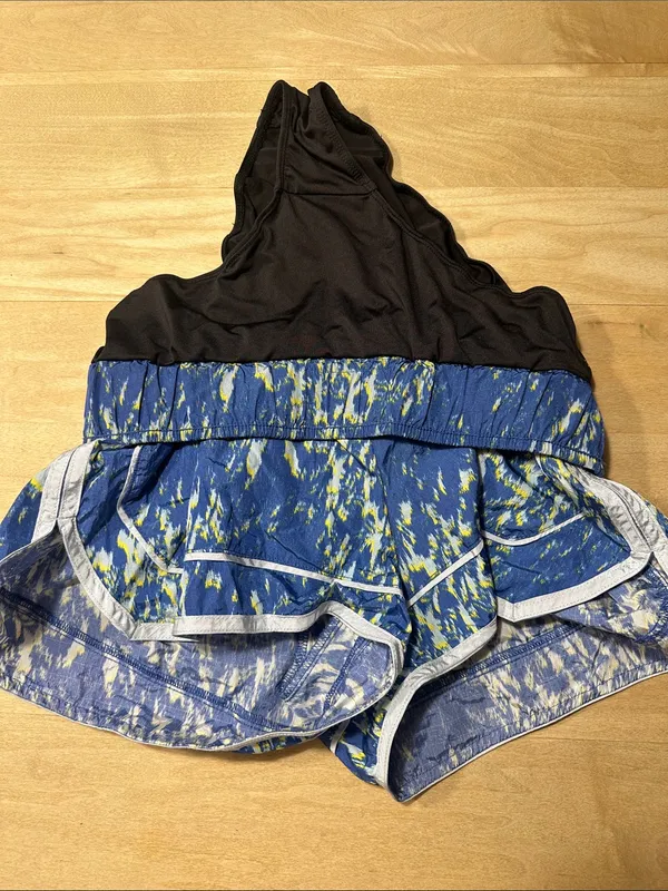 FP Movement by Free People Varsity Blue Printed Shorts Sz XS - Image 9