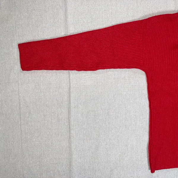 Primark | Red Pullover Sweater With Gold Shoulder Buttons | Small - Image 4