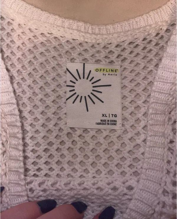 Aerie Crochet Cropped Tank Top - Image 2