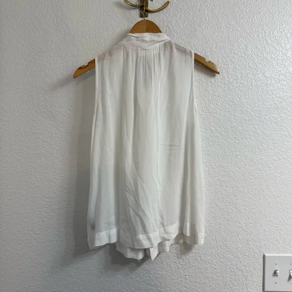 Anthropologie Cloth & Stone Neck Tie Sleeveless Blouse Size XS - Image 4