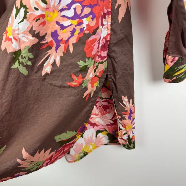 Soft Surroundings Floral Tunic Top Size S/M Long Sleeve Boho‎ Artsy Cottage Fall - Image 5