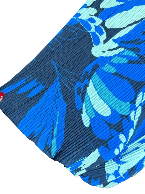 Ciebon Blue‎ Pleated Balloon Sleeve Dress Sz S - Image 3