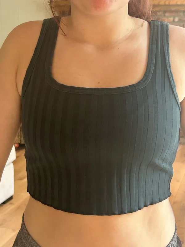 Aerie OFFLINE by Crop Top Black Tank - Image 3