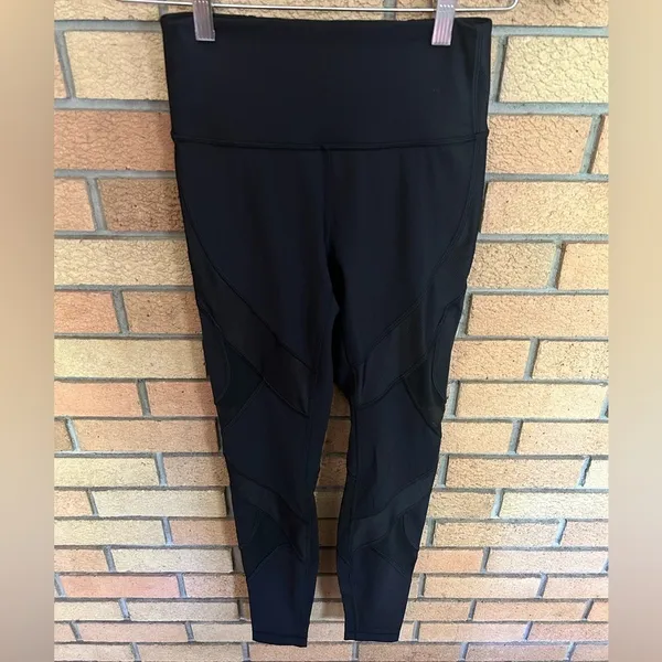 Lululemon Wunder Under High-Rise Tight 28" *Mesh Black Leggings Size 4 - Image 3