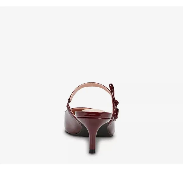 NEW Bandolino Women's Mayblis Heeled Mules Red Patent Heels Shoes 9.5‎ - Image 3