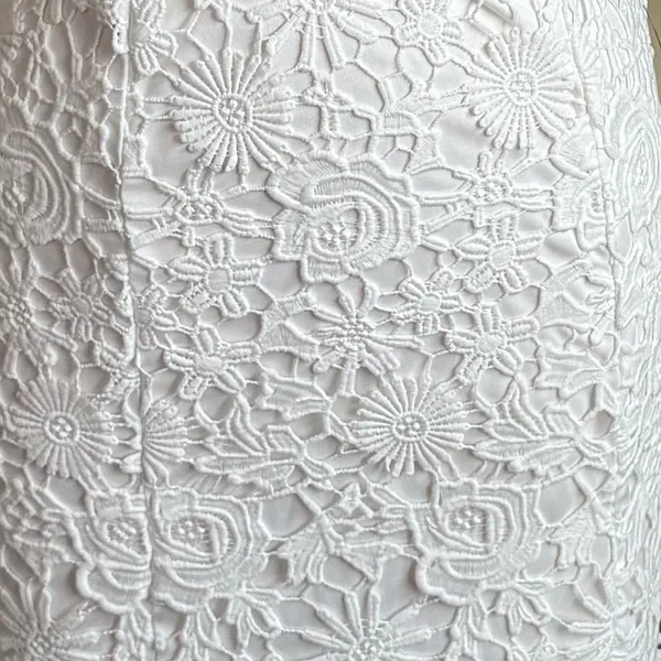 Lulus White Floral Lace Open Back Mini‎ Dress XXS - Image 10
