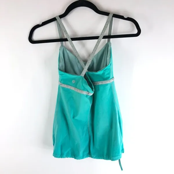 Lululemon Dance Strap Tank Crossover Aqua Blue 6 - Image 2