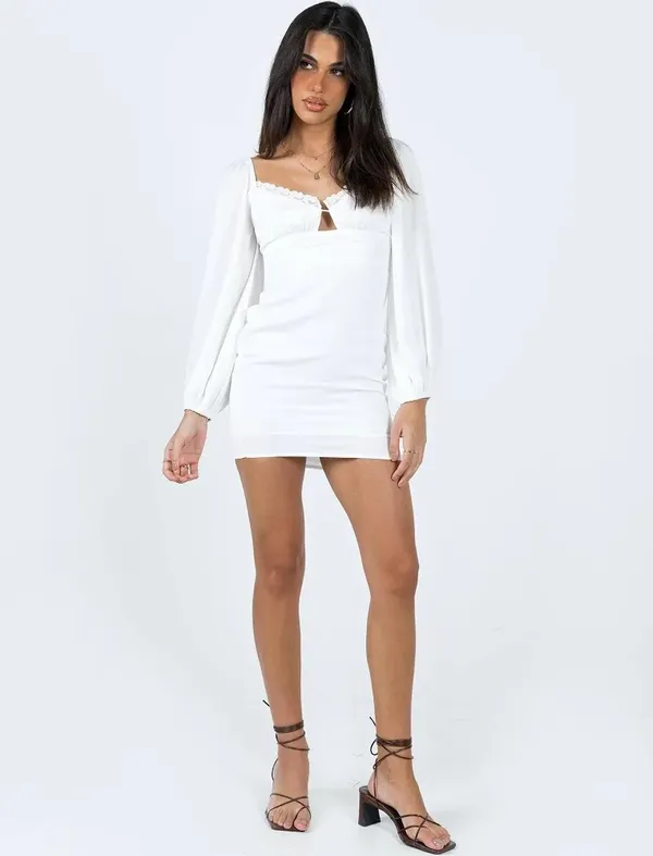 Princess Polly White Lace Trim Dress NWT - Image 4