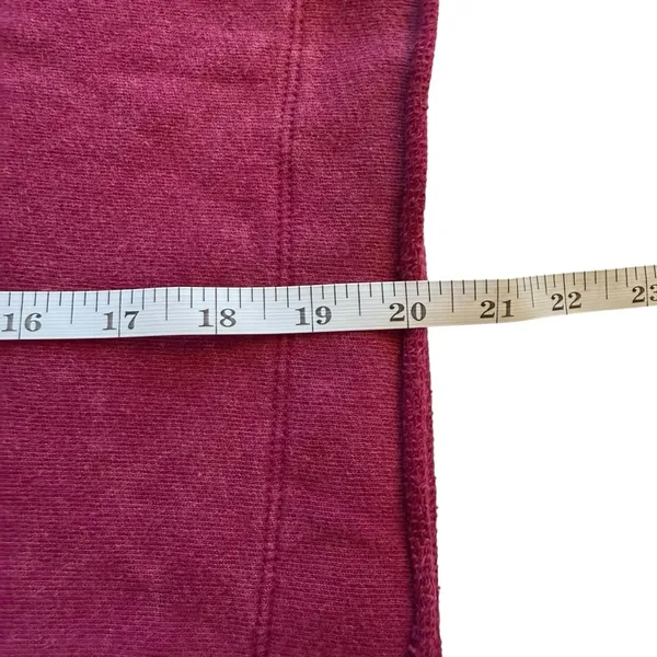 Free People Glorious Sweatshirt XS‎ Bell Velvet Sleeves Oversized Cropped Maroon - Image 13