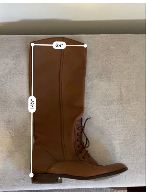 Vintage Half Lace Brown Riding Boots Size 7 - Image 7
