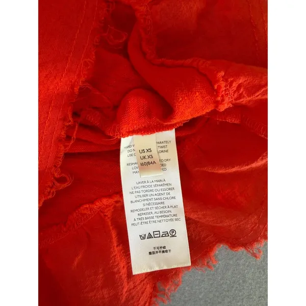 Free People Linen Blend Ruffle Babydoll‎ Tank Top XS Boho Festival Cottagecore - Image 6