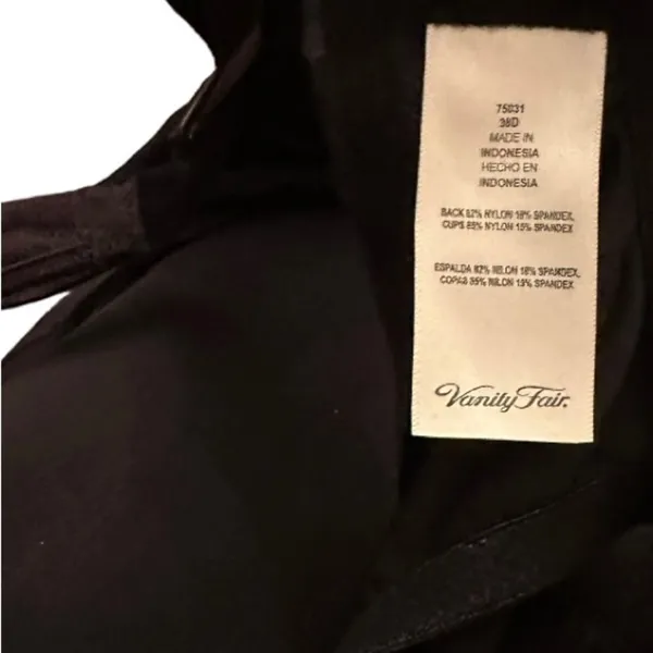 Vanity Fair Black Bra‎ - Image 4