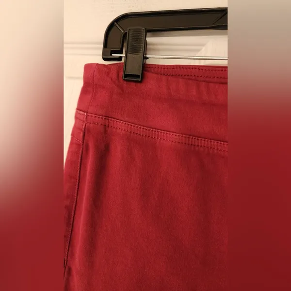 Free People We The Free In My Feelings Red Wine Cropped Slim Flare Jeans Small - Image 10