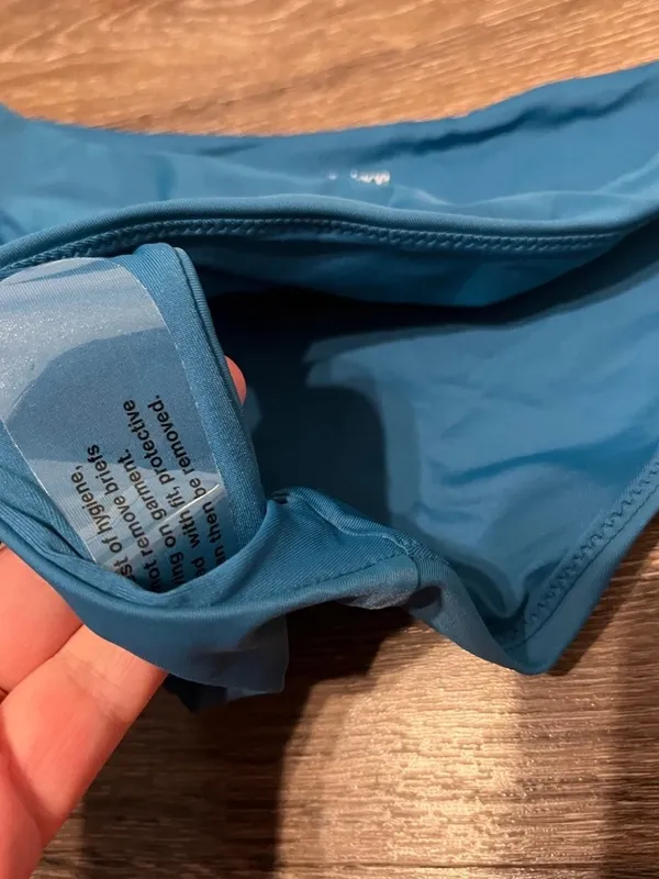 Quince Italian Low Rise Bikini Bottom in Deep Lagoon Teal Size Small NWT! - Image 3