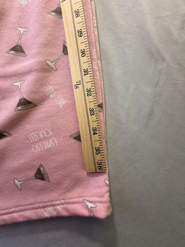 Rae Dunn Pink Martini All Over Print Pajama Lounge Pants Size Large L - Image 4