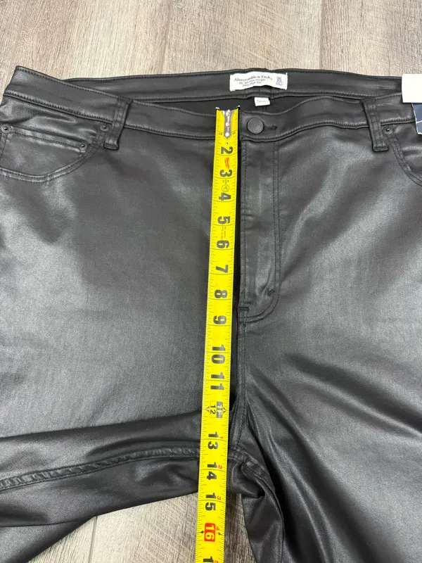 Abercrombie Black Leather Pants - Image 13