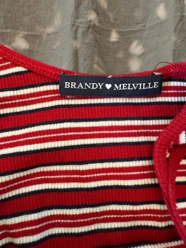 Vintage Brandy Melville Kyran Striped Mini Dress - Image 5