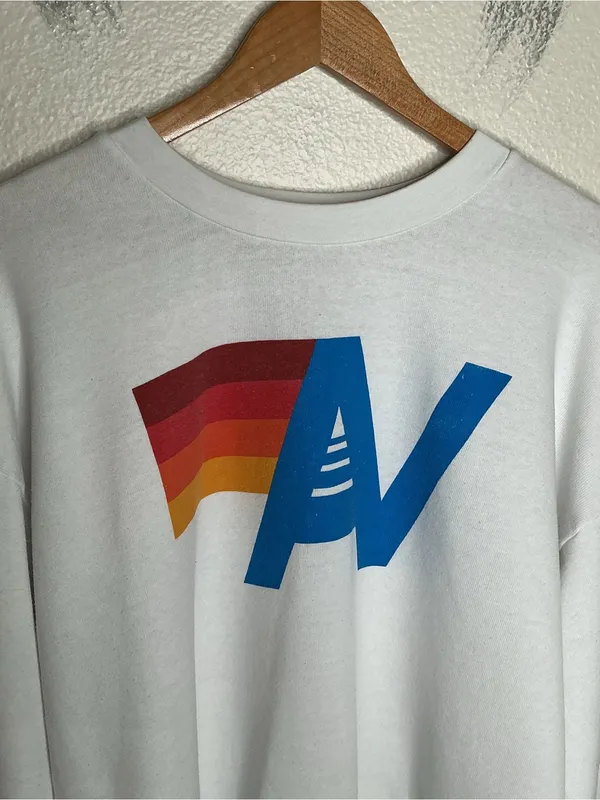 Aviator Nation logo crewneck sweatshirt white small - Image 2