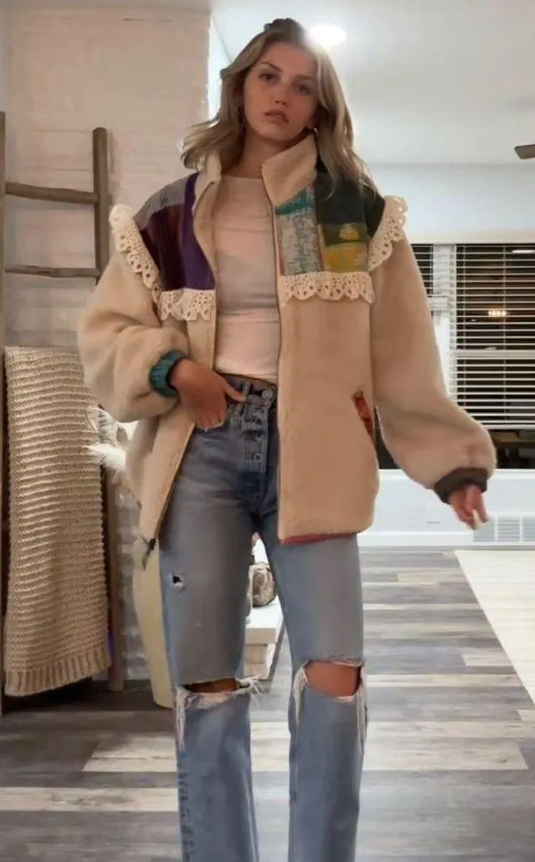 Free People Sissel Edelbo, vilma mix kantha jacket #5 - Image 2