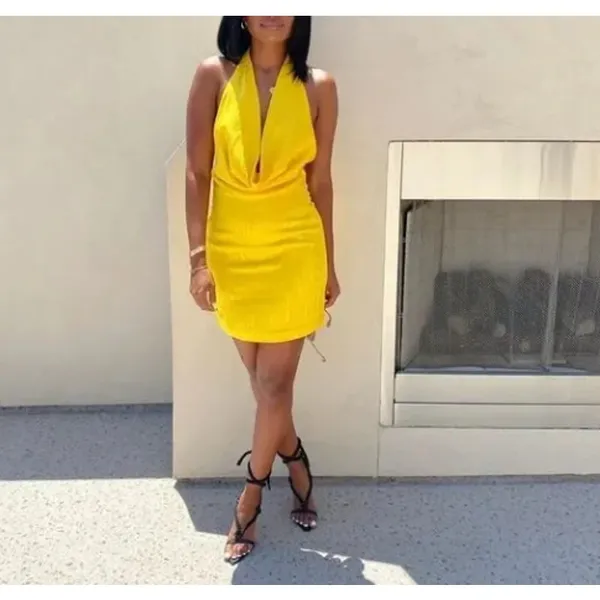 NWT Ronny Kobo Marisa Dress‎ in Lemon Yellow - Image 3