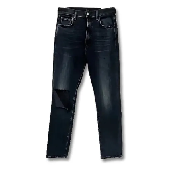 7 For All Mankind Dark Wash Blue Denim Slim Fit 29 NWOT Premium Denim Mid Rise - Image 2
