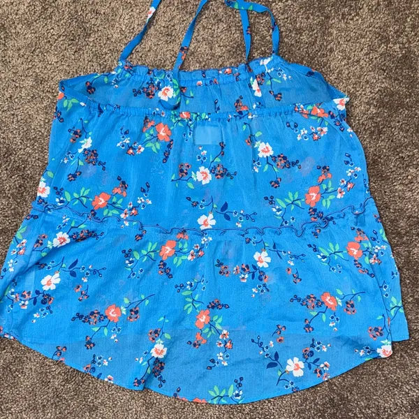 Hollister Blue Floral Tank Top - Image 6