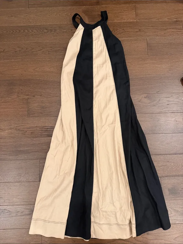 Maeve Linen Halter Swing Maxi Dress Size Medium NWT - C11-730 - Image 2