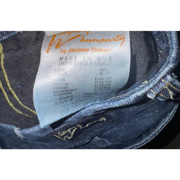 Vtg Y2K Citizens Of Humanity Low Rise‎ Wide Leg Jeans Cadet 28 Distressed USA - Image 13