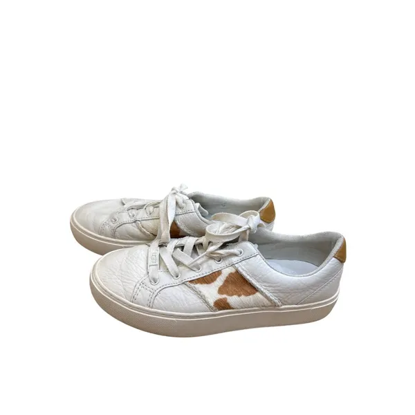 Ugg Womens White Brown Leopard Print Sneakers shoes Size 6 SKU8138 - Image 4